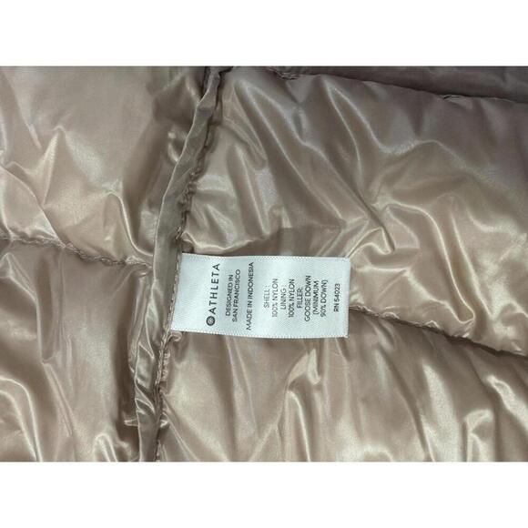 Athleta Women's Goose Down Puffer Vest in Beige, Size M - Picture 2 of 5